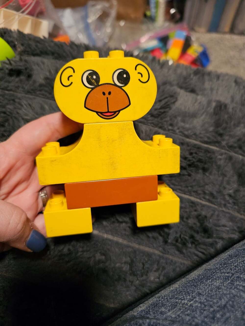 Lego Duplo Monkey Face Animal Building Block Toy